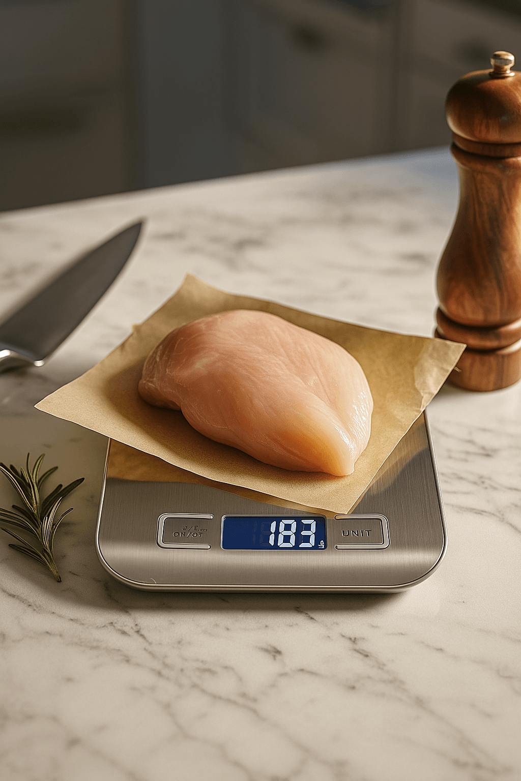 Digital Kitchen Scale 5kg – Stainless Steel, Tare & Backlit Display - Nestrel