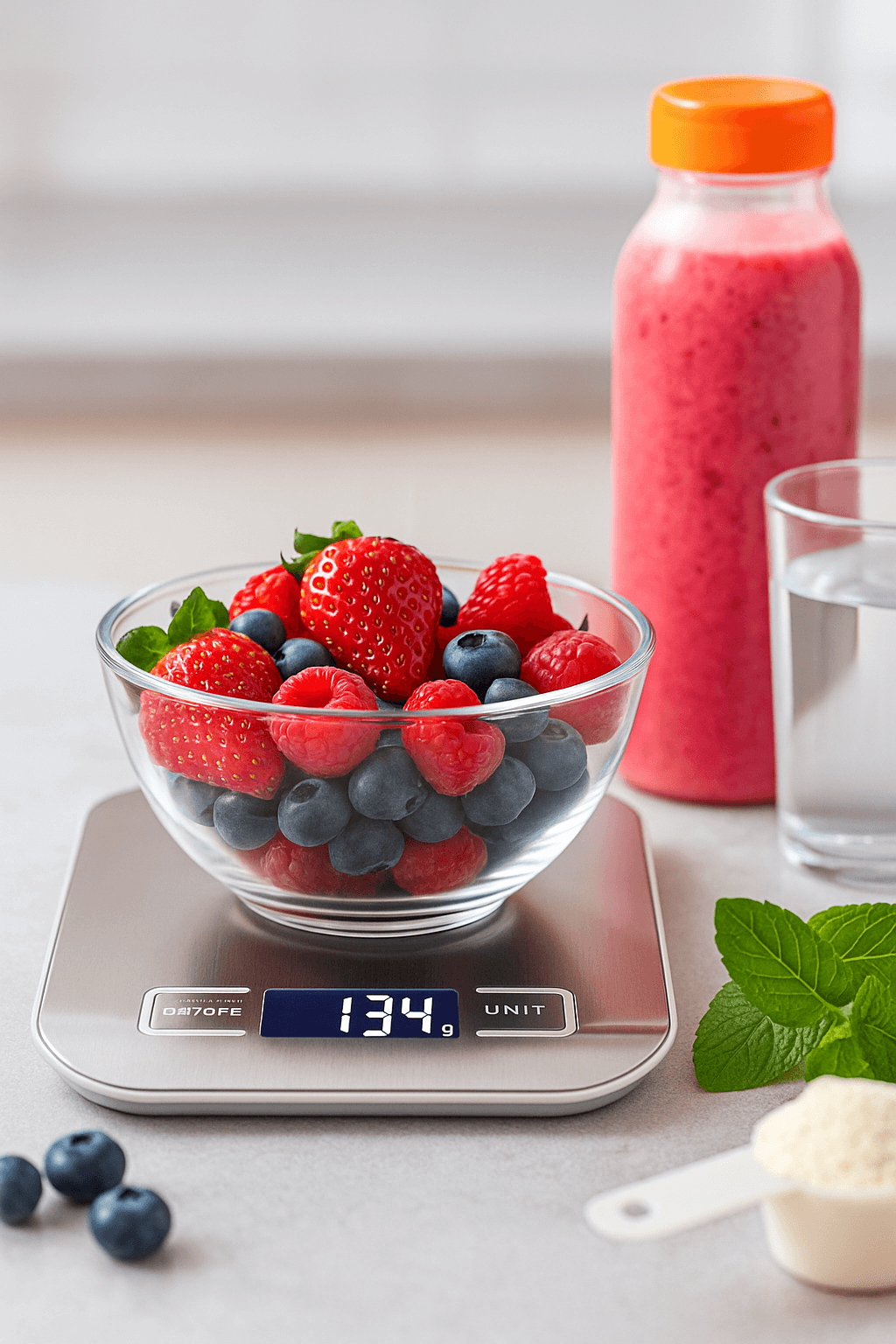 Digital Kitchen Scale 5kg – Stainless Steel, Tare & Backlit Display - Nestrel