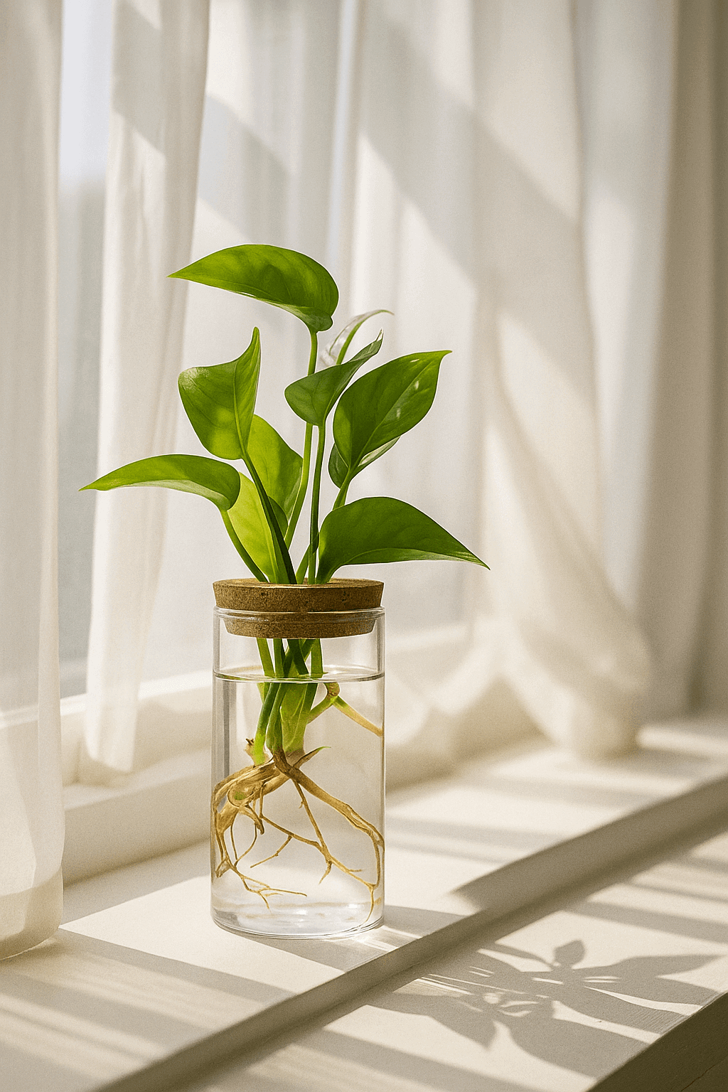 Glass Hydroponic Plant Pot with Cork Lid – Propagation Vase - Nestrel