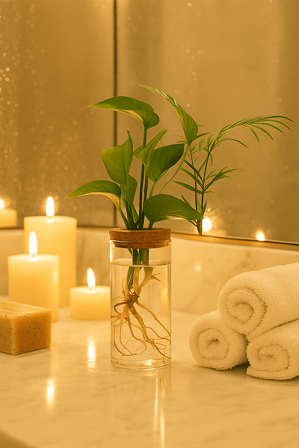 Glass Hydroponic Plant Pot with Cork Lid – Propagation Vase - Nestrel