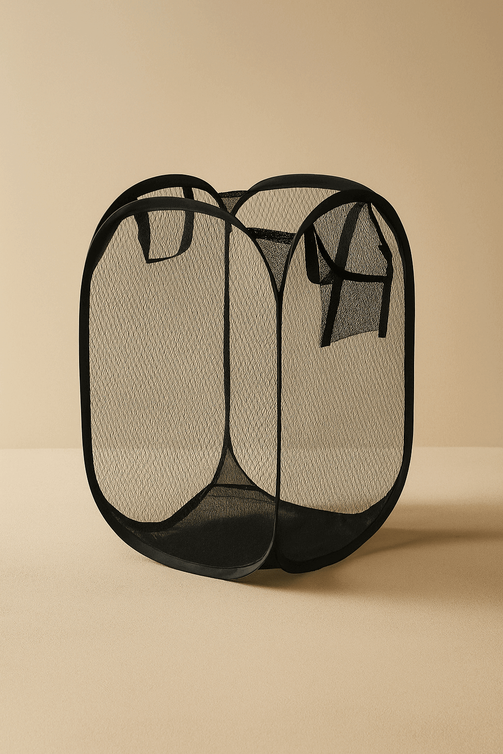 Pop - Up Bathroom Laundry Hamper – Foldable Mesh Basket - Nestrel