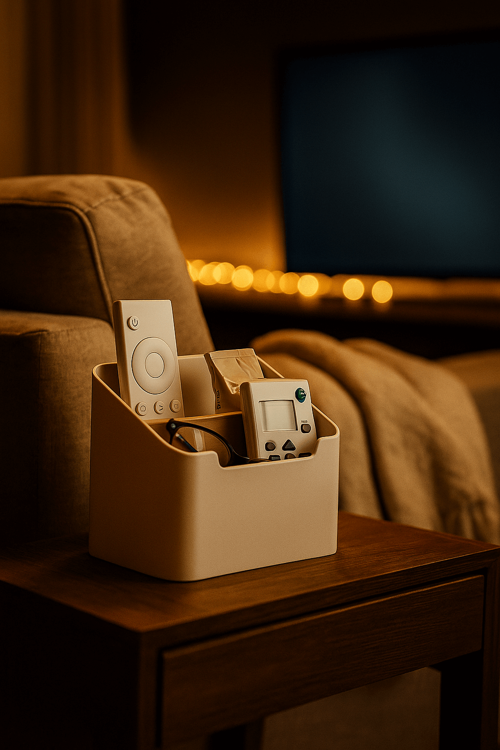 SofaSide Organiser – Remote, Cables & Charging Dock - Nestrel