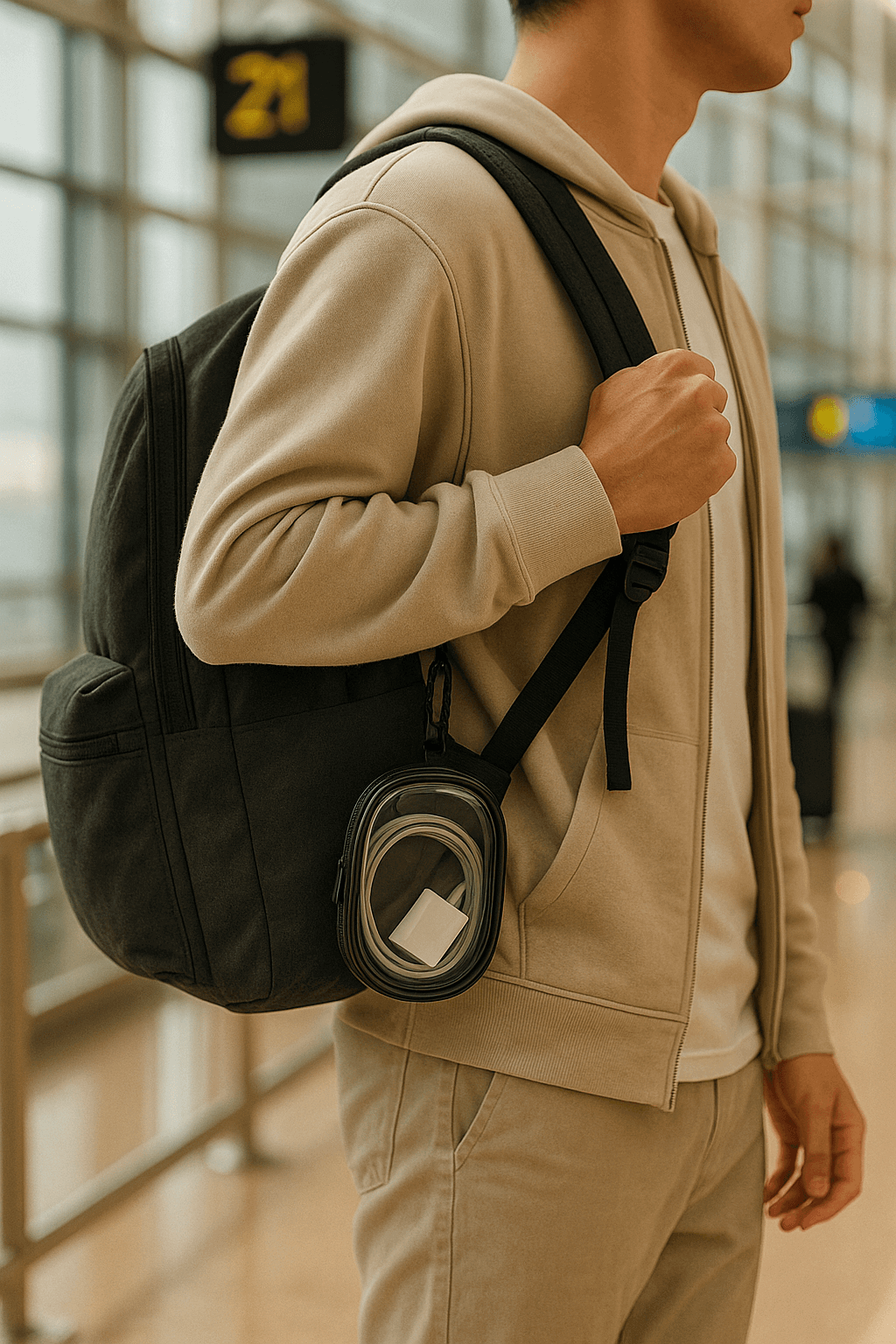 Clear Zip Pouch – Travel Cable & Makeup Organiser - Nestrel