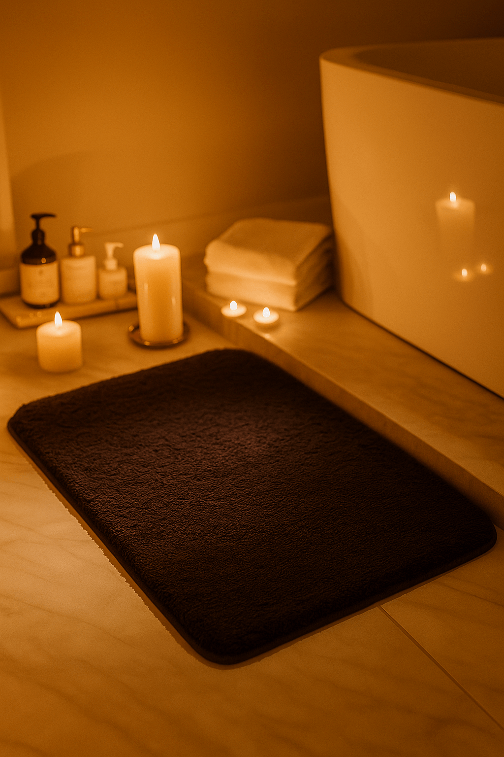 Plush Absorbent Bathroom Mat – Quick - Dry, Non - Slip - Nestrel